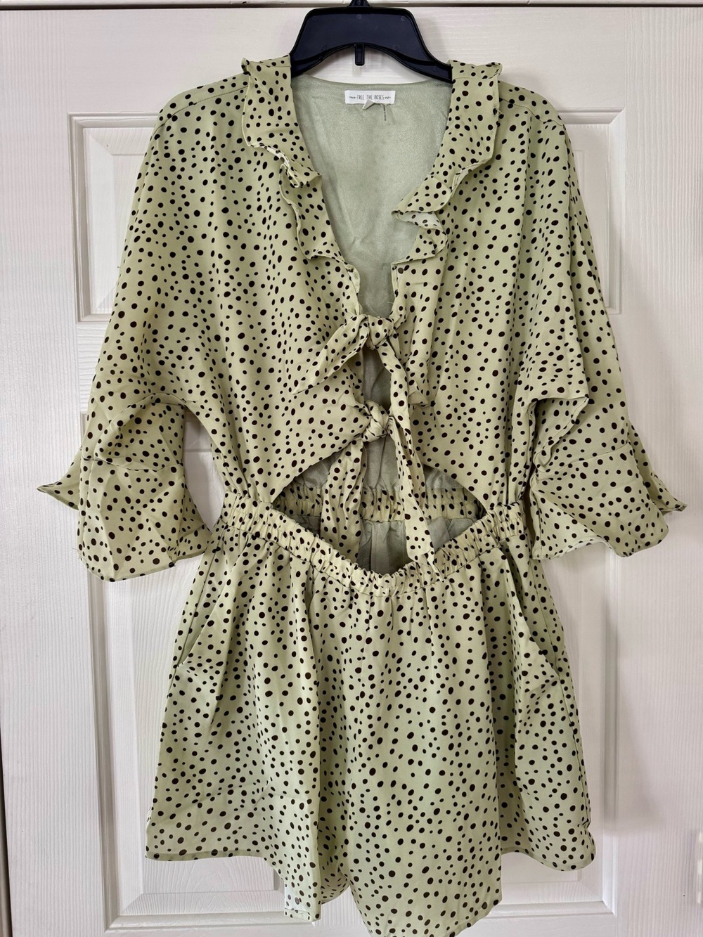 Free the Roses romper with front ties size medium